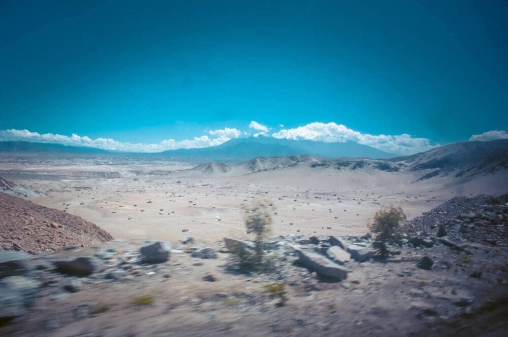 landscapes on the way from lima to arequipa