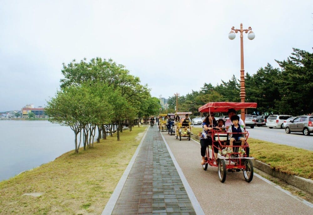 8 Things to do at Gyeongpo Beach in Gangneung for a Perfect Summer Escape 17 bicycle rental at Gyeongpo Lake