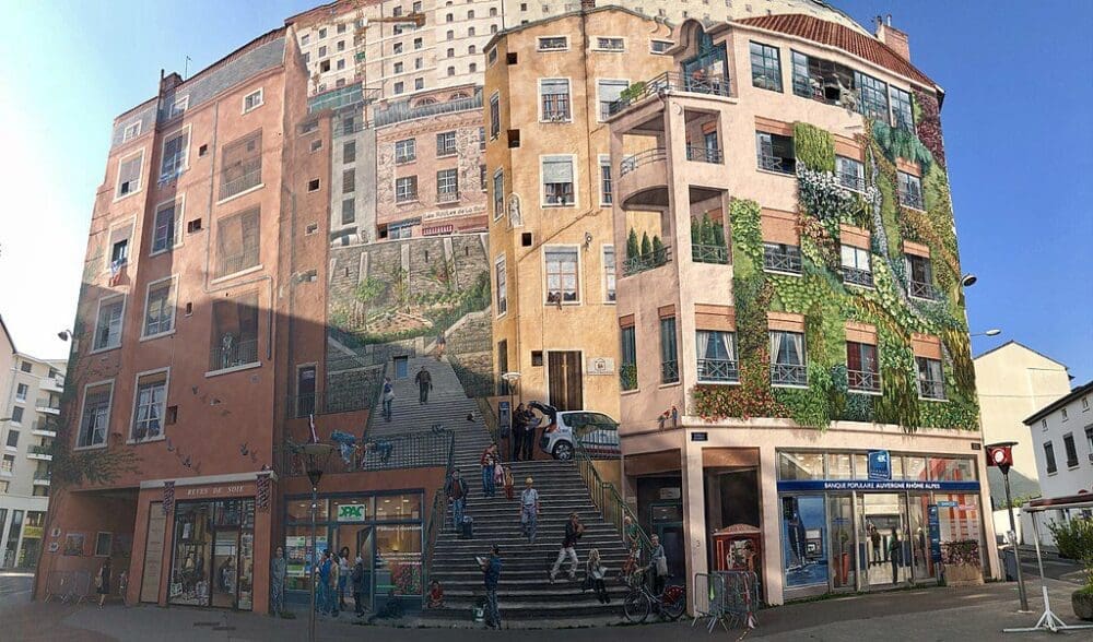 Fresque des Lyonnais | See 30 Famous People on one Lyon Mural 7 lyon murals | mur des canuts