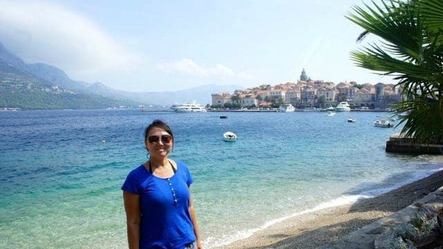 view of Korcula from Badija