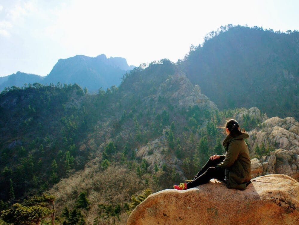 The Introvert's Survival Guide to Seoul 4 introvert looking out over seoraksan