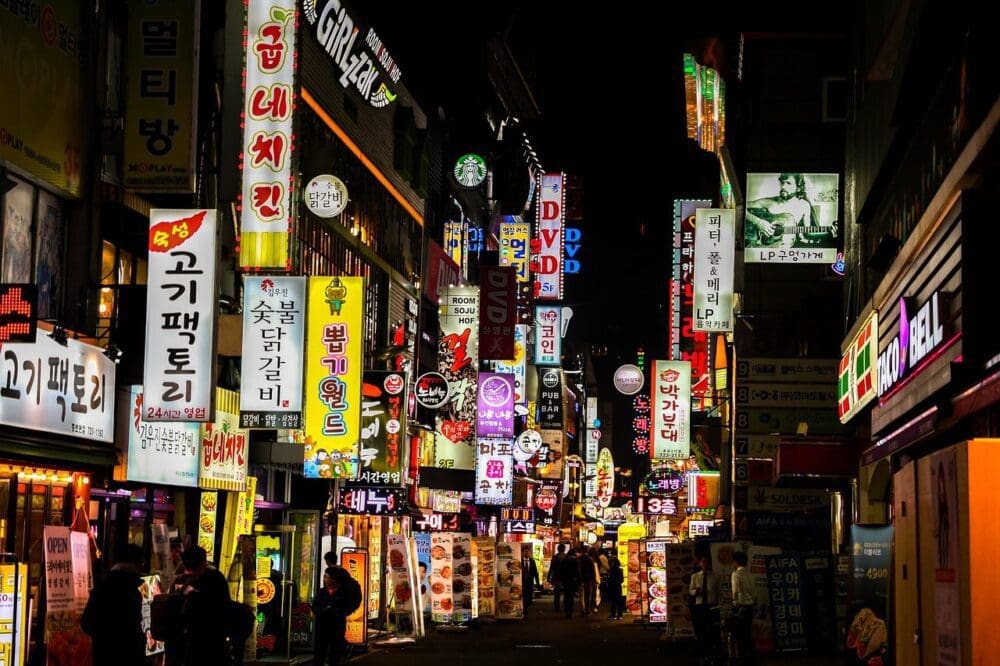 Seoul at Night | 29 Amazing Things for Insomniacs to do After Dark 50 a lot of neon signs representing Seoul