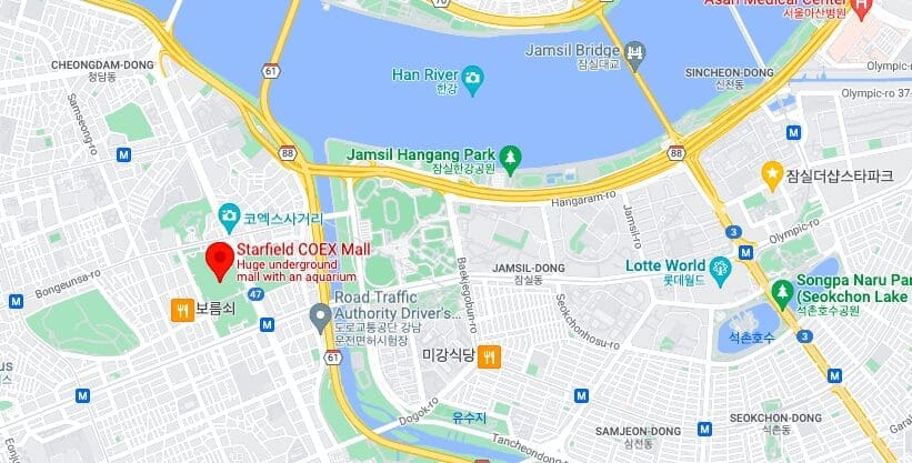 Starfield COEX Mall Guide: 12 Best Things to Do + Navigation Hacks 6 map of area surrounding Starfield COEX Mall