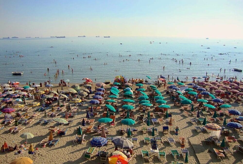 durres beach in summer