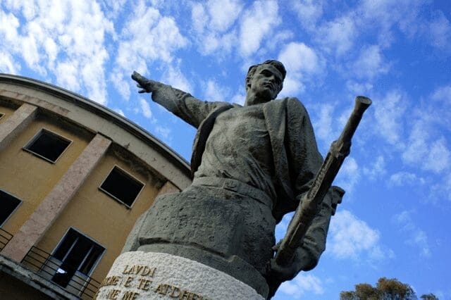 social realist sculpture in Durres
