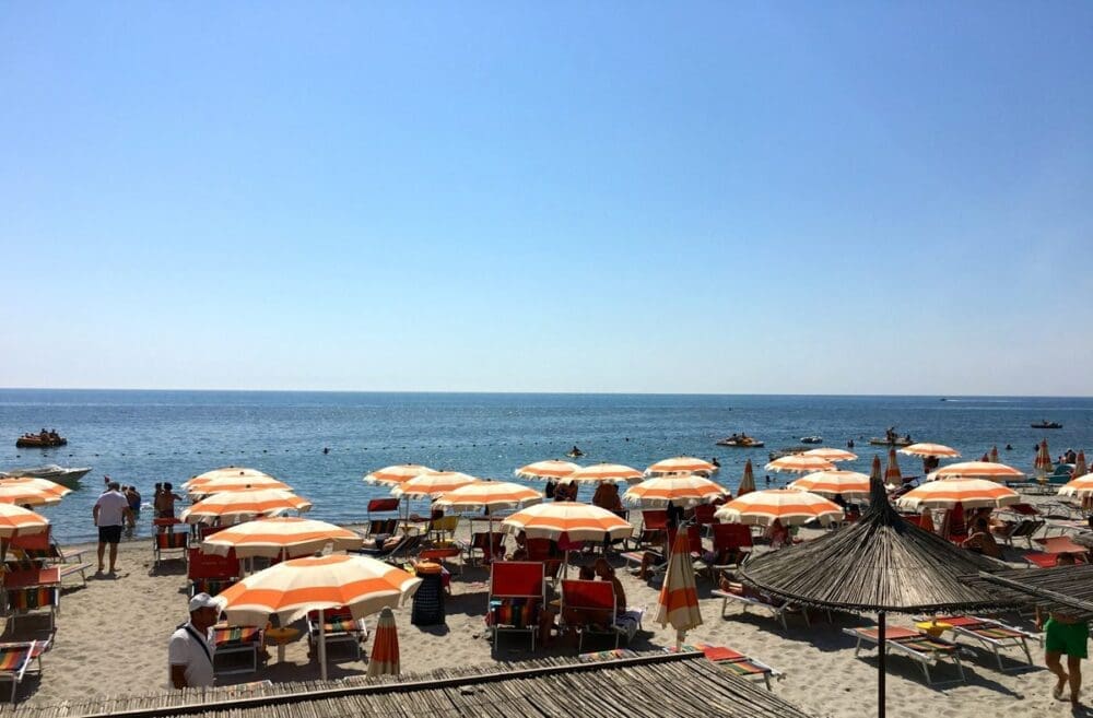 vollga beach behind the aragosta hotel in durres, albania