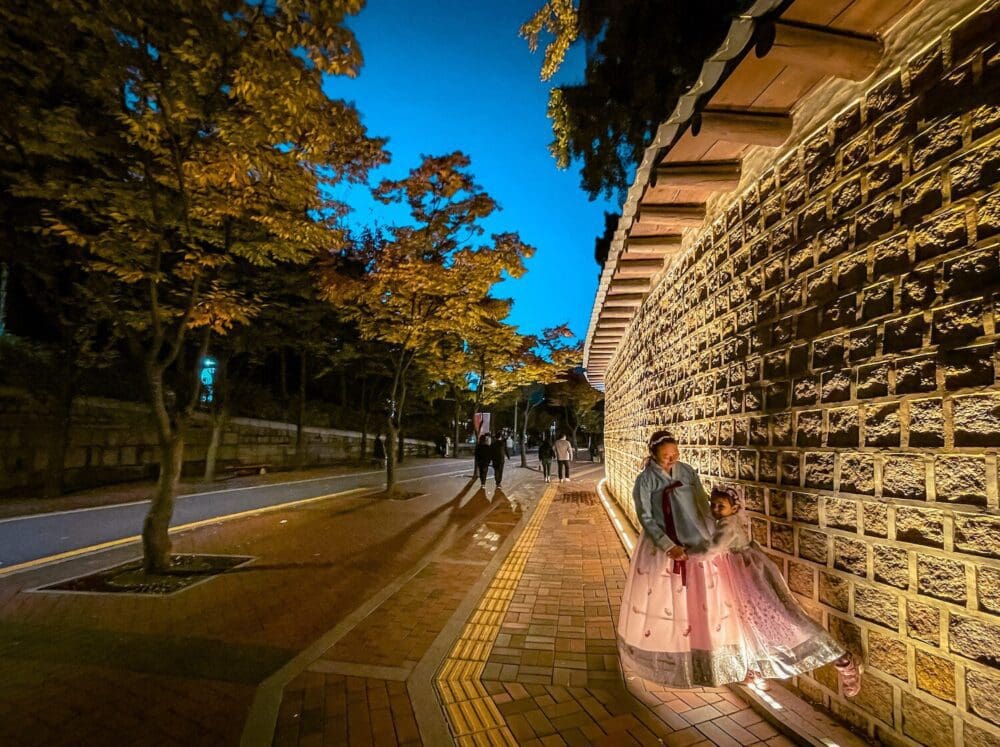 Seoul at Night | 29 Amazing Things for Insomniacs to do After Dark 16 seoul at night | deoksugung stone wall road