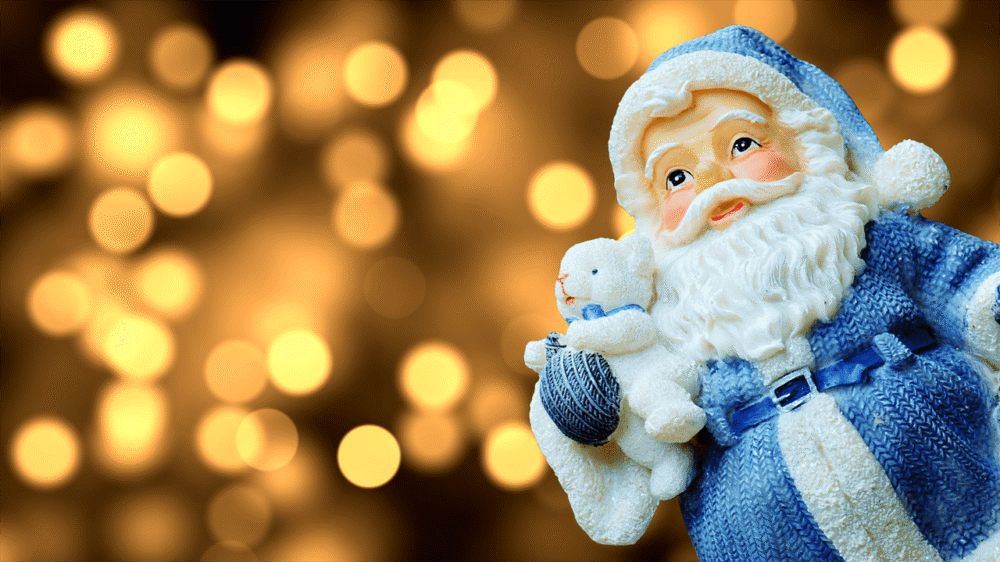 christmas blue santa