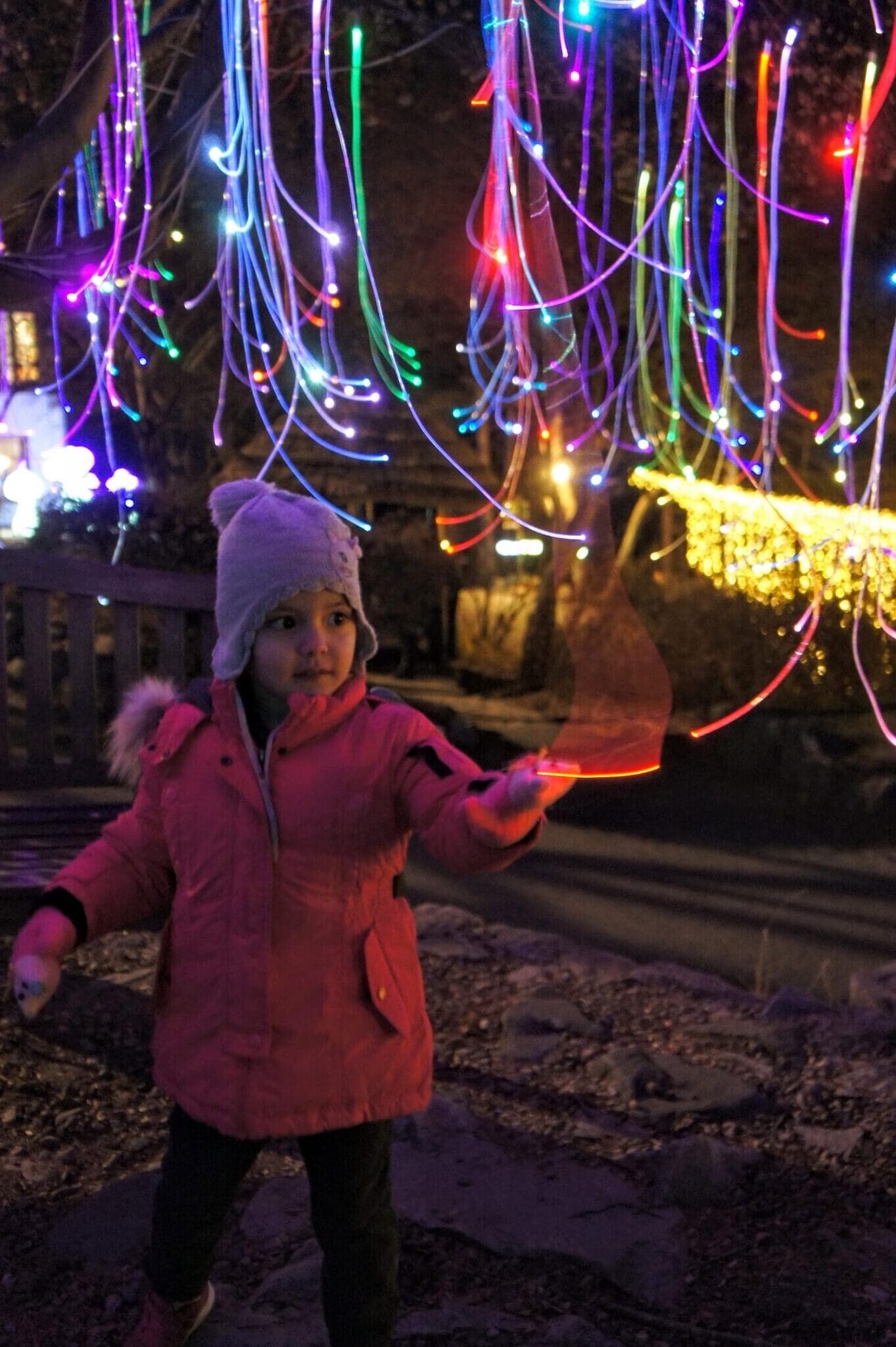 girl at the garden of morning calm lighting festival