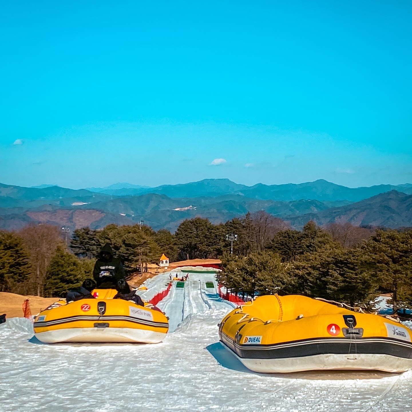 snowyland rafting sled hill at vivaldi park