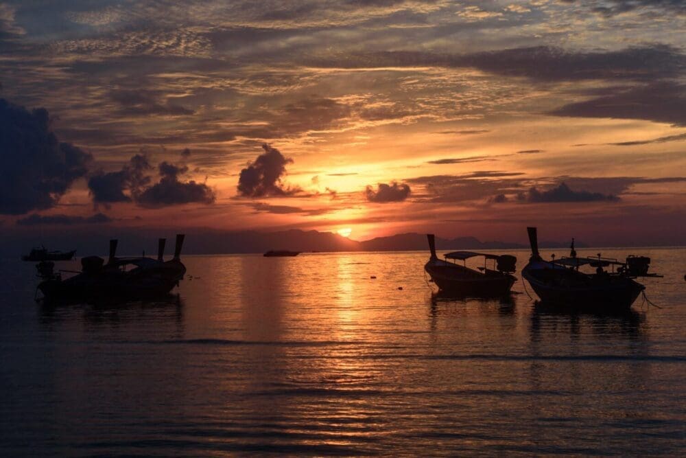 sunrise beach in koh lipe at sunrise