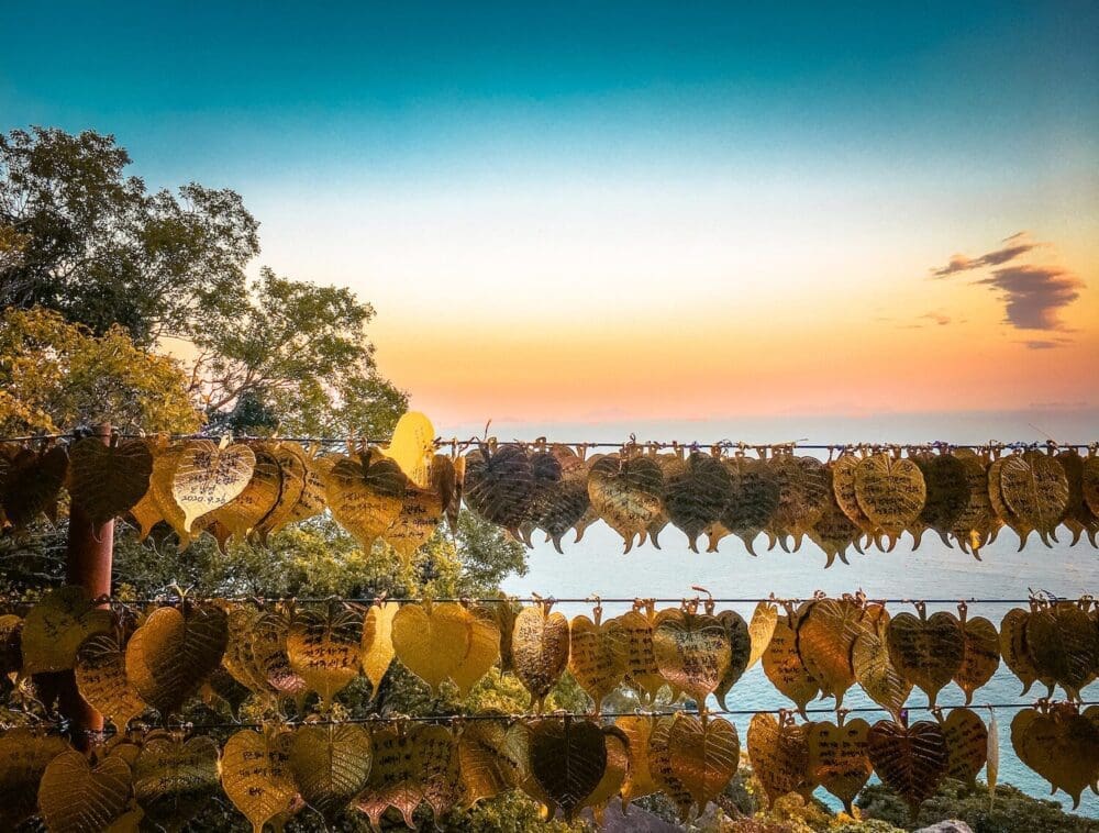 Hyangiram Hermitage in Yeosu | A Remarkable Seaside Temple with 7 Unique Passageways 17 sunset at hyangiram hermitage