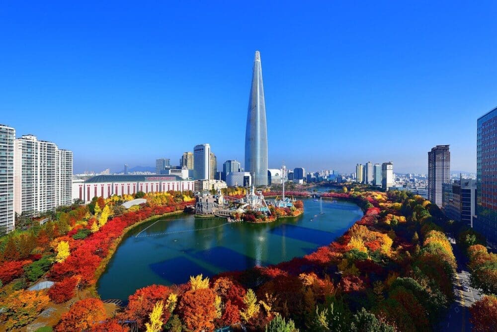 autumn in korea | seokchon lake
