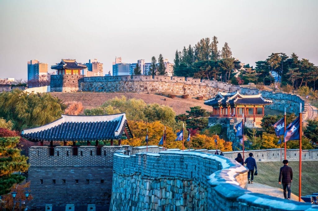 hwaseong fortress - a unesco fortress in suwon, korea