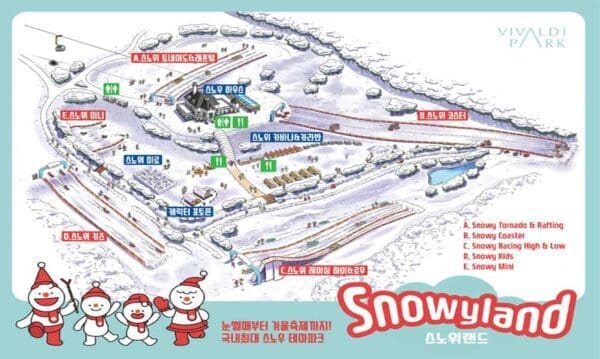 Vivaldi Park Snowy Land Guide 2025 / 26 | The Best Sled Park near Seoul for Winter 9 vivaldi park snowy land map