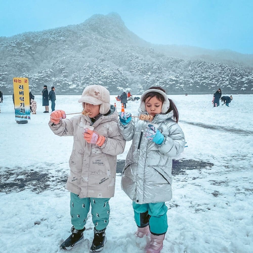 sanjeong lake sledding festival | pocheon korea