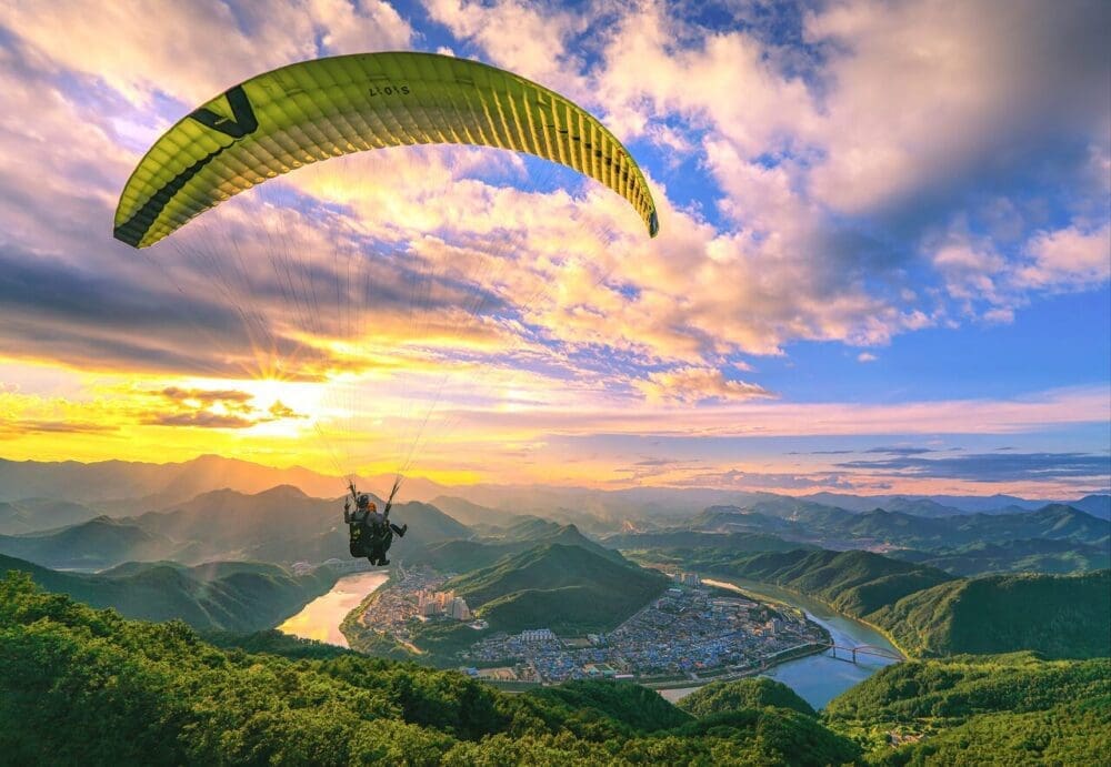 Mancheonha Skywalk | The Spectacular Danyang Landmark with 3 Soaring Wings 9 danyang | paragliding