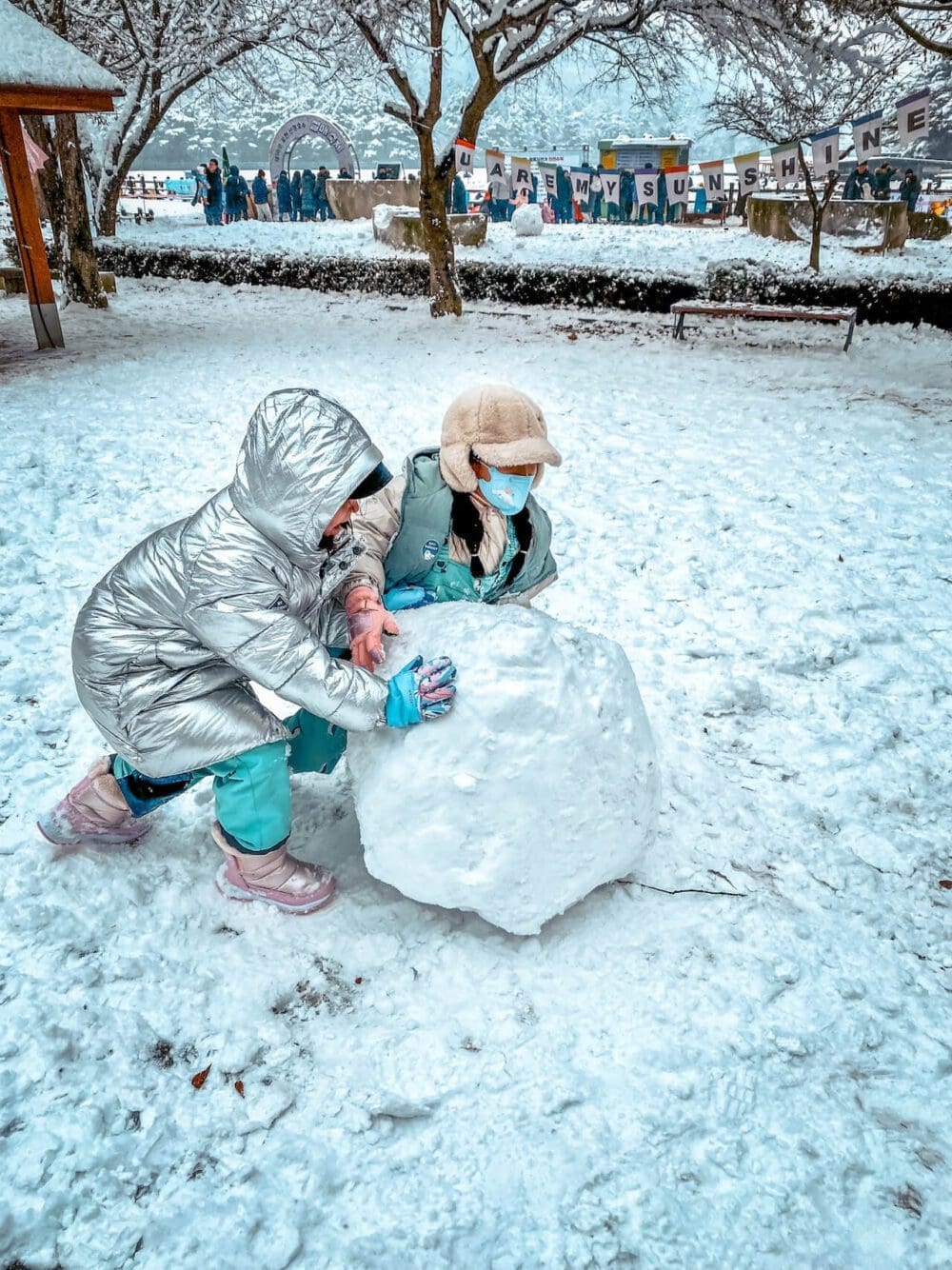 sanjeong lake sledding festival snow