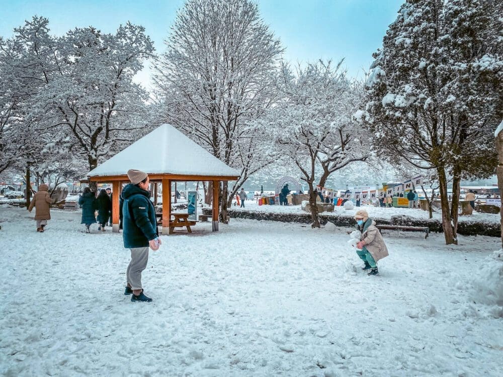sanjeong lake sledding festival