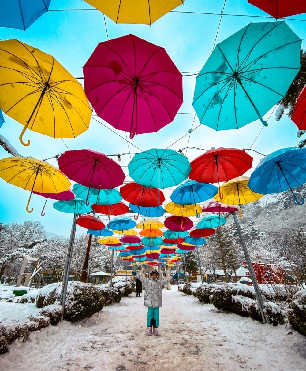 sanjeong lake sledding festival in pocheon
