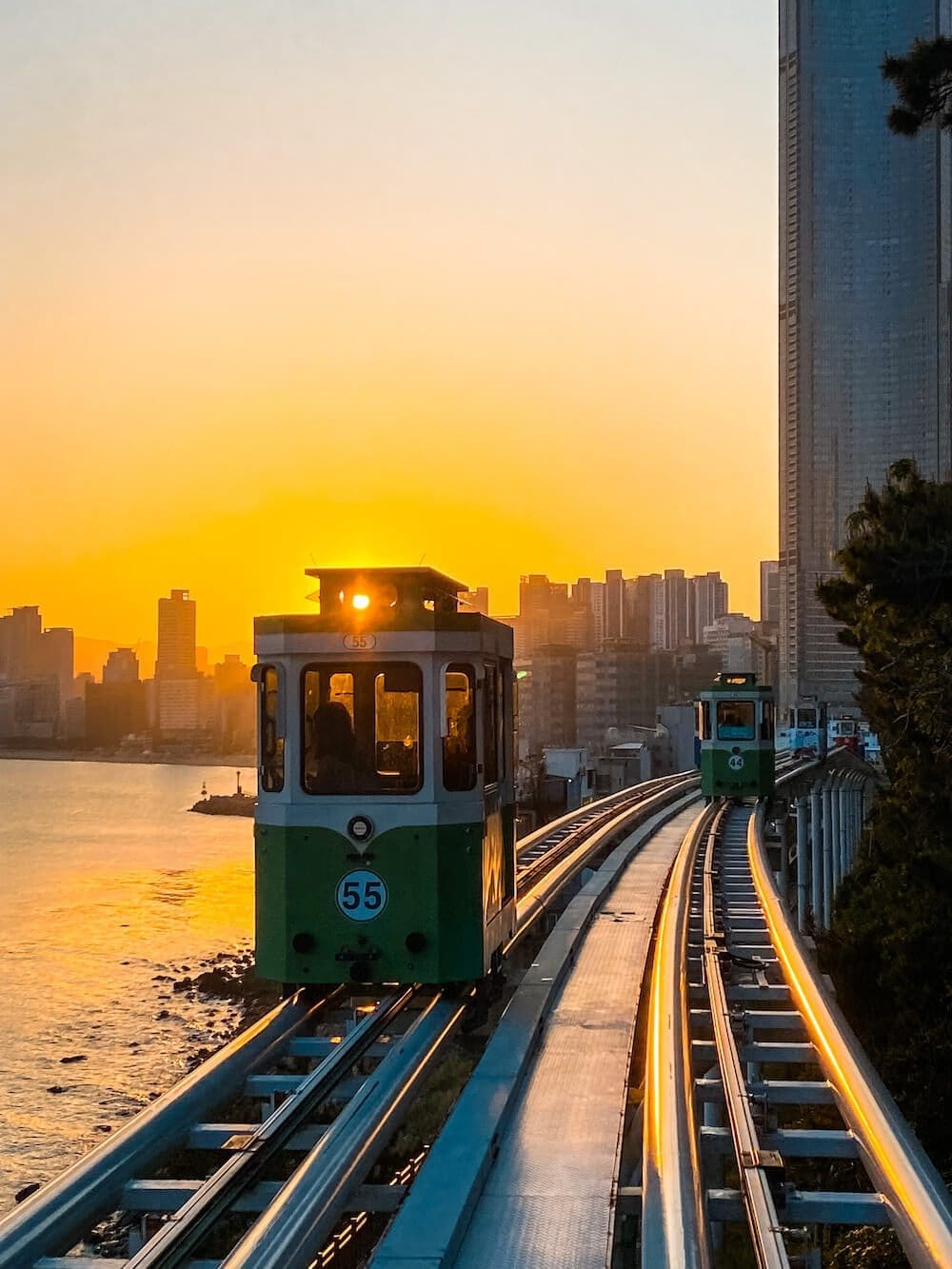 How to Book the Adorable Sky Capsule Busan at Haeundae Blueline Park | Review + 5 Personal Tips 20 haeundae sky capsule busan at sunset
