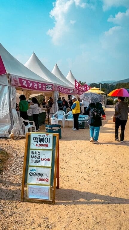 Autumn Flowers in South Korea: 15 Fantastic Fall Festivals (with Naver Map Links!) 27 food stalls at yangju nari park autumn flower festival near seoul