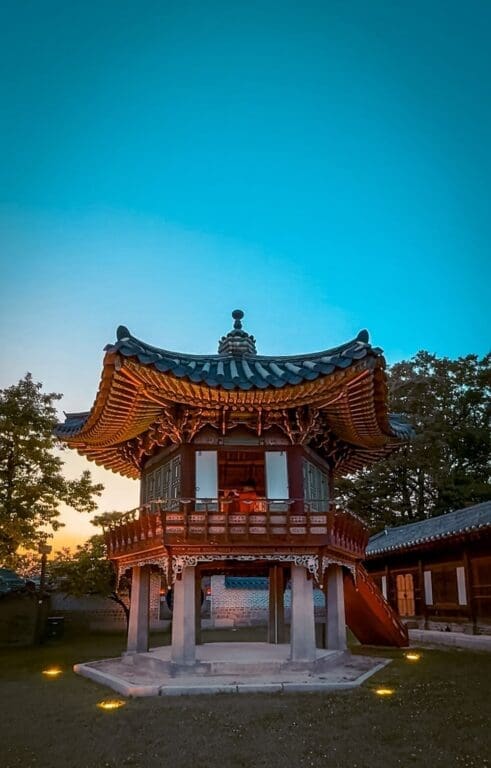 Sangnyangjeong Pavilion during changdeokgung moonlight tour