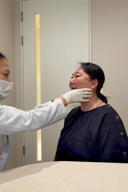 getting bite strength checked at duna clinic in seoul