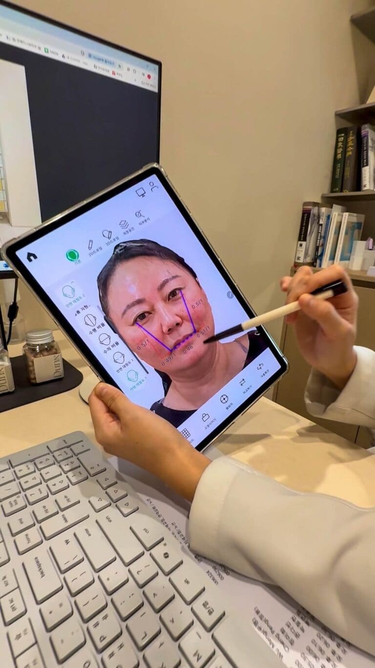ai facial symmetry analysis at duna clinic in seoul