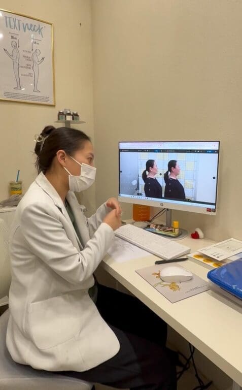 before and after images of buffalo hump during diagnostic testing at duna clinic in seoul